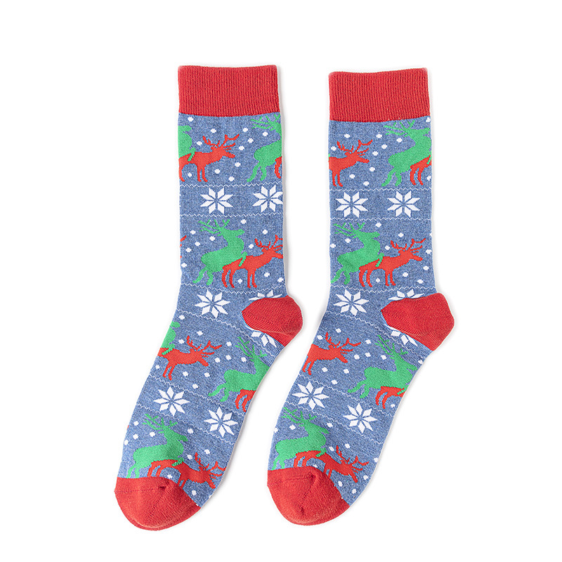 Christmas Myster Socks Creative Elk Snowman Middle Tank Socks Personality Stomach